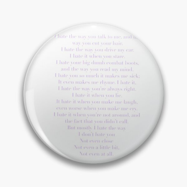Item preview, 10 things I hate about you list  designed and sold by Crazy  Milkshake.