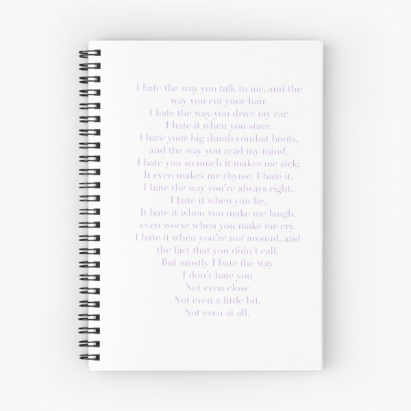 Item preview, 10 things I hate about you list  designed and sold by Crazy  Milkshake.