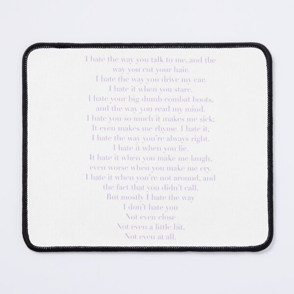 Item preview, 10 things I hate about you list designed and sold by Crazy Milkshake.