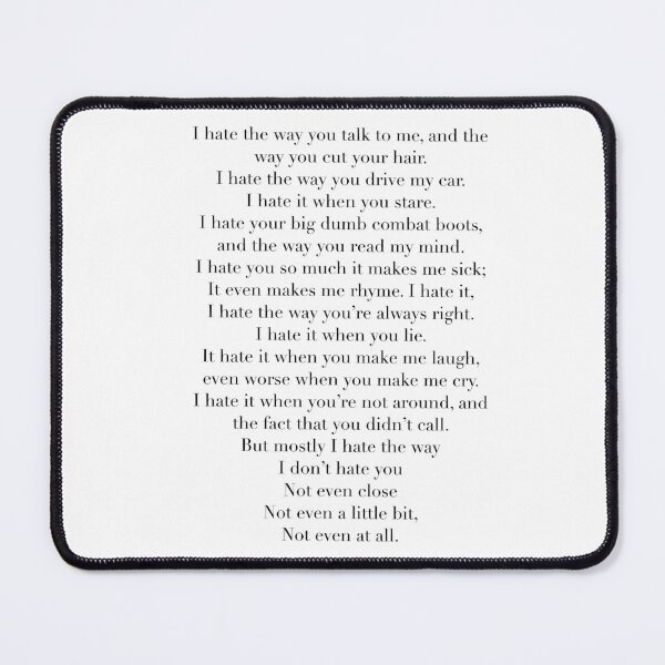 Item preview,  10 things I hate about you list  designed and sold by Crazy  Milkshake.