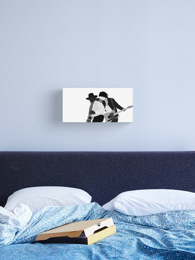 Thumbnail 2 of 3, Canvas Print, Bruce Springsteen and Clarence Clemons Born to Run Photo Drawing designed and sold by melodyponder.