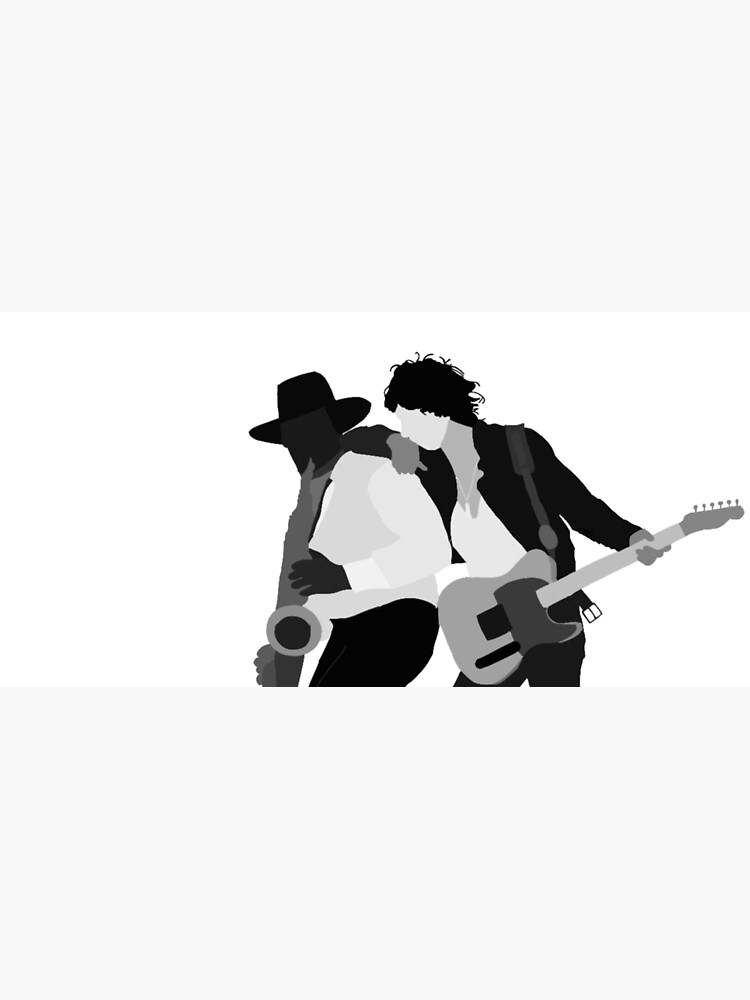 Thumbnail 3 of 3, Canvas Print, Bruce Springsteen and Clarence Clemons Born to Run Photo Drawing designed and sold by melodyponder.