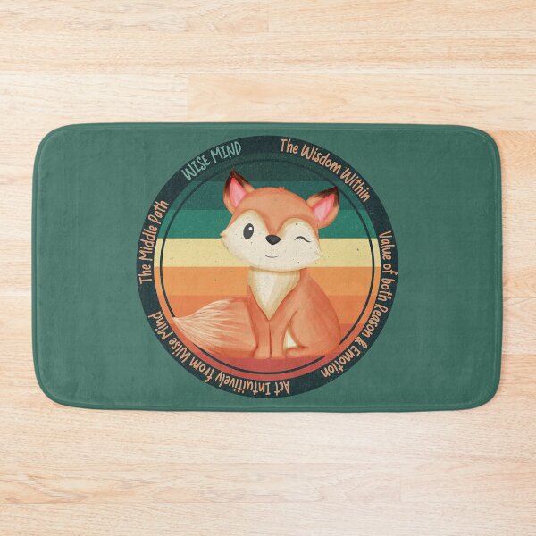 Item preview, Retro Wise Fox Reminder: Wise Mind, Reason and Emotion, The Middle Path. You will get through this, you are worthy and deserving of care. designed and sold by Orianah.