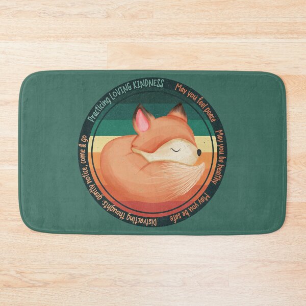Item preview, Retro Wise Fox Reminder: Practicing Loving Kindness, peace, health, safety. You are worthy and deserving of care. designed and sold by Orianah.