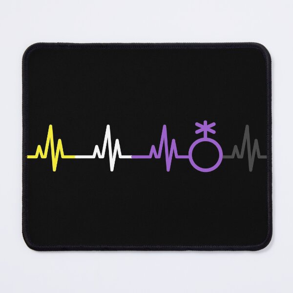 Item preview, Heartbeat Non Binary Sign. Nonbinary Pride designed and sold by Subtle Pride Shop.