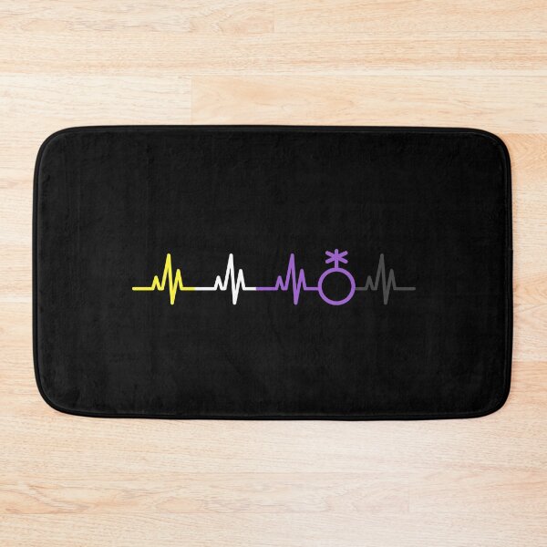Item preview, Heartbeat Non Binary Sign. Nonbinary Pride designed and sold by Subtle Pride Shop.