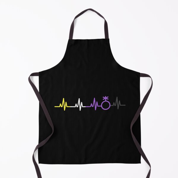 Item preview, Heartbeat Non Binary Sign. Nonbinary Pride designed and sold by Subtle Pride Shop.