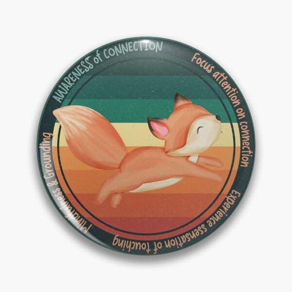 Item preview, Retro Wise Fox Reminder: Practicing Mindfulness - Awareness of Connection. You will get through this, you are worthy and deserving of care. designed and sold by Orianah.