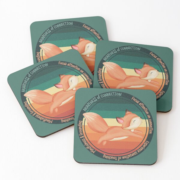 Item preview, Retro Wise Fox Reminder: Practicing Mindfulness - Awareness of Connection. You will get through this, you are worthy and deserving of care. designed and sold by Orianah.