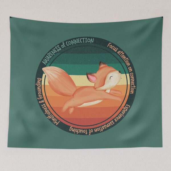 Item preview, Retro Wise Fox Reminder: Practicing Mindfulness - Awareness of Connection. You will get through this, you are worthy and deserving of care. designed and sold by Orianah.