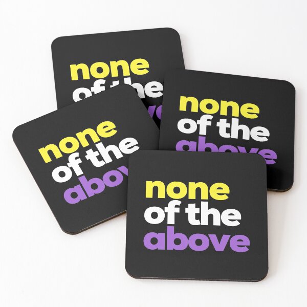 Item preview, None Of The Above. Nonbinary Pride designed and sold by Subtle Pride Shop.