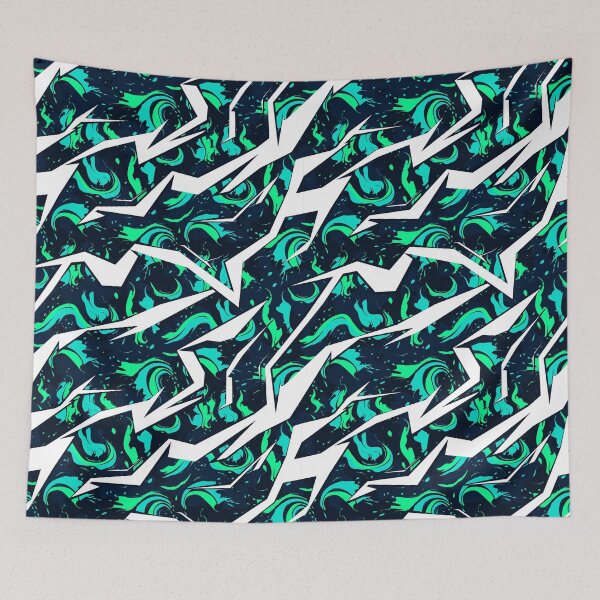 Item preview, abstract white and green design designed and sold by AbstractEra.