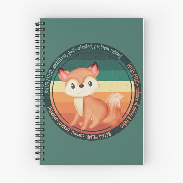 Item preview, Retro Wise Fox Reminder: Wise Mind - Balance of Doing & Being. Doing Mind - ambitious & goal oriented. Being Mind - curious and present oriented. You are worthy and deserving of care. designed and sold by Orianah.