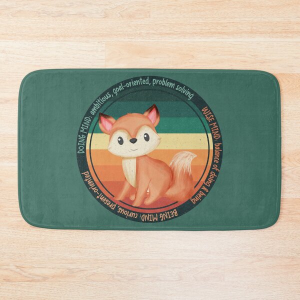 Item preview, Retro Wise Fox Reminder: Wise Mind - Balance of Doing & Being. Doing Mind - ambitious & goal oriented. Being Mind - curious and present oriented. You are worthy and deserving of care. designed and sold by Orianah.