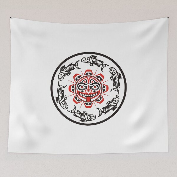 Item preview, Haida Salmon Sun designed and sold by colorfulbundles.