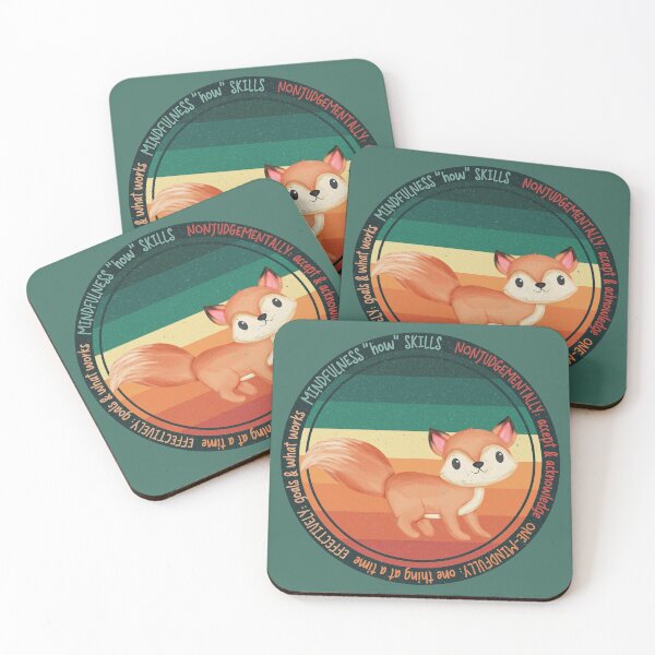 Item preview, Retro Wise Fox Reminder: Learning the HOW skills of Mindfulness. Nonjudgement, acceptance, acknowledgment, one thing at a time. You are worthy and deserving of care. designed and sold by Orianah.