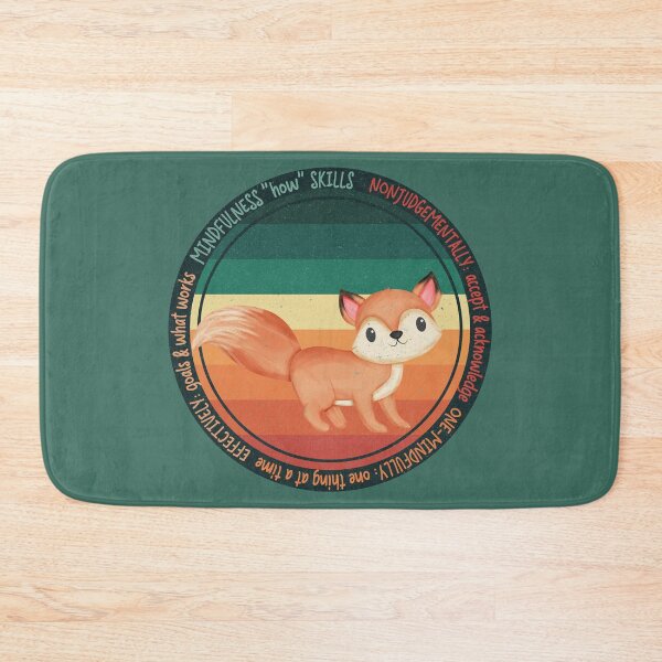 Item preview, Retro Wise Fox Reminder: Learning the HOW skills of Mindfulness. Nonjudgement, acceptance, acknowledgment, one thing at a time. You are worthy and deserving of care. designed and sold by Orianah.