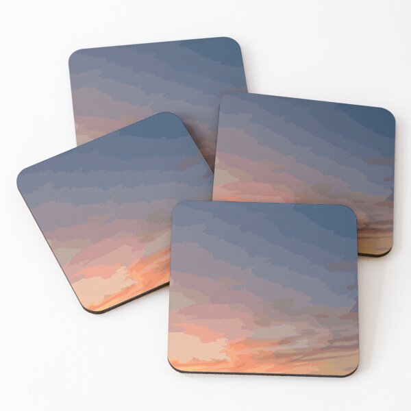 Item preview, Sunrise scenery beautiful pink and orange clouds clear blue sky designed and sold by HStudioPrints.