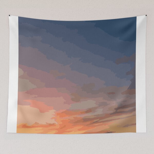 Item preview, Sunrise scenery beautiful pink and orange clouds clear blue sky designed and sold by HStudioPrints.