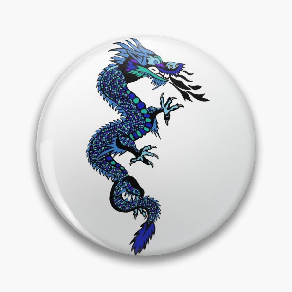 Item preview, Blue Chinese dragon design designed and sold by KaisPrints.