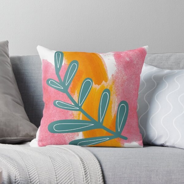Paints and floral designs.Art paint Throw Pillow