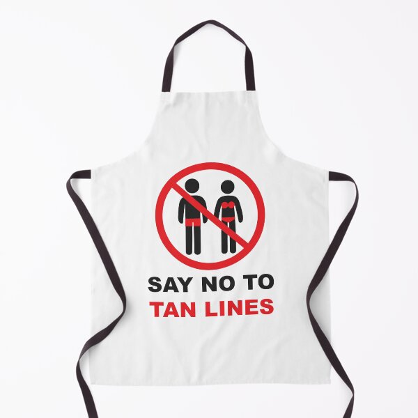 Item preview, Say No To Tan Lines - No Stroke Black/Red Text designed and sold by NudeLeaseOnLife.