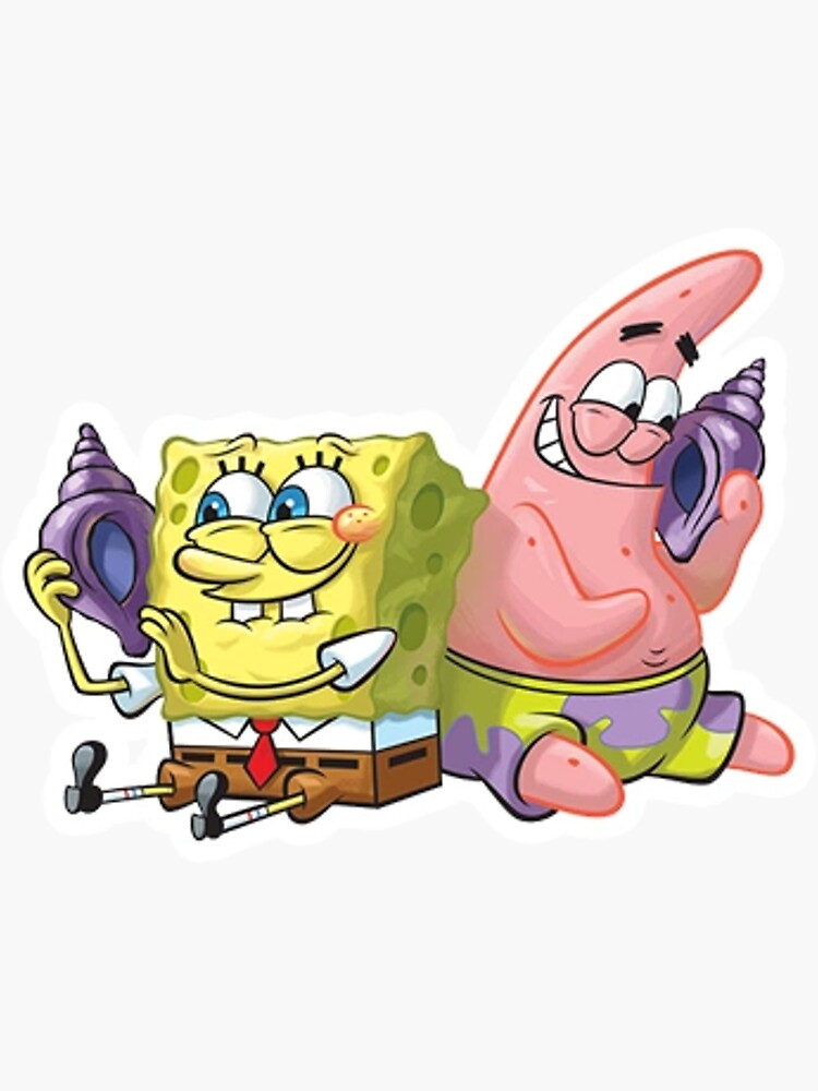 "FUNNY SPONGEBOB" Sticker by coolpatterns Redbubble