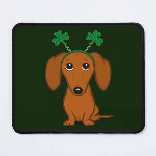 Item preview, Saint Patricks's Day Dog | Funny Shamrock Dachshund | Cute Wiener Dog designed and sold by Jenn Inashvili.