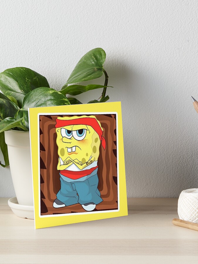 Spongebob meme face Art Print for Sale by L1sercool