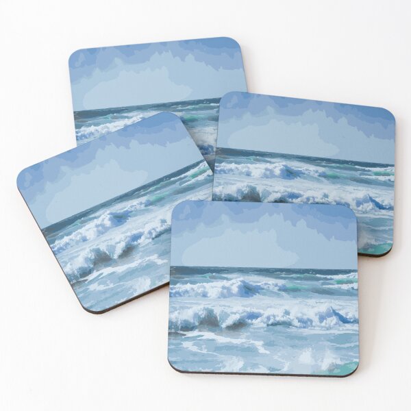 Item preview, Landscape rough wavy sea sunlight blue sky designed and sold by HStudioPrints.