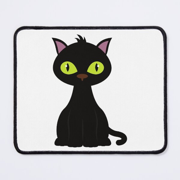 Item preview, CUTE BLACK CAT KITTEN WITH GREEN EYES HALLOWEEN  designed and sold by billionairebrnd.