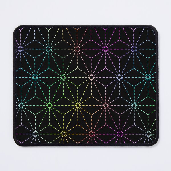 Item preview, Sashiko Hemp Leaf Pattern Rainbow designed and sold by karwilberevivalcollection.