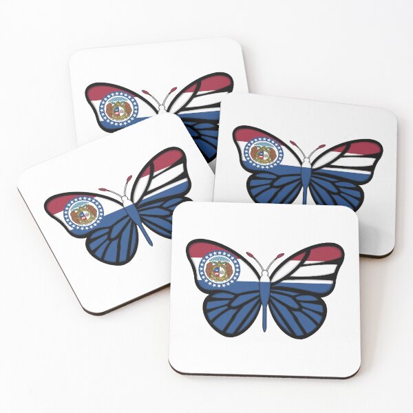Item preview, State of Missouri Flag Butterfly  designed and sold by Gsallicat.
