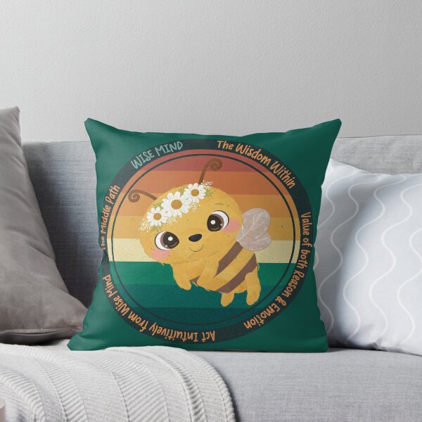 Item preview, Vintage Wise Bee Reminder: Wise Mind, Reason and Emotion, The Middle Path. You will get through this, you are worthy and deserving of care. designed and sold by Orianah.
