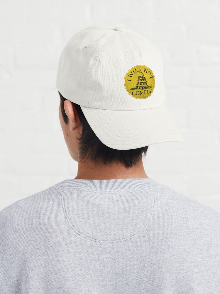 Alternate view of "I Will Not Comply" With Don't Tread on Me Rattlesnake Cap