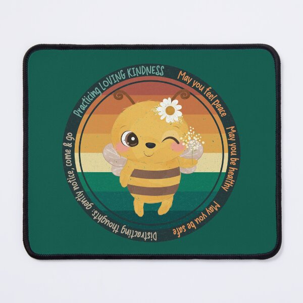 Item preview, Vintage Wise Bee Reminder: Practicing Loving Kindness, peace, health, safety. You are worthy and deserving of care. designed and sold by Orianah.