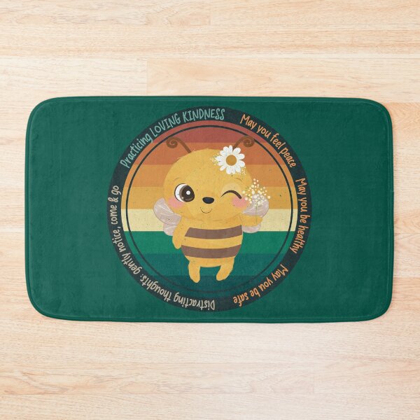 Item preview, Vintage Wise Bee Reminder: Practicing Loving Kindness, peace, health, safety. You are worthy and deserving of care. designed and sold by Orianah.