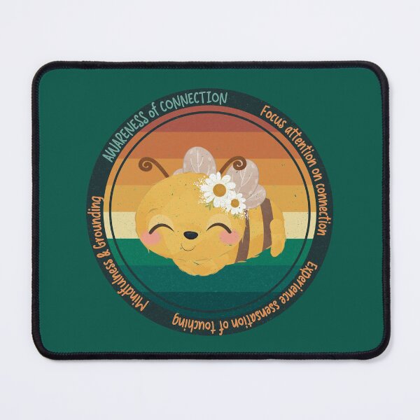 Item preview, Vintage Wise Bee Reminder: Practicing Mindfulness - Awareness of Connection. You will get through this, you are worthy and deserving of care. designed and sold by Orianah.