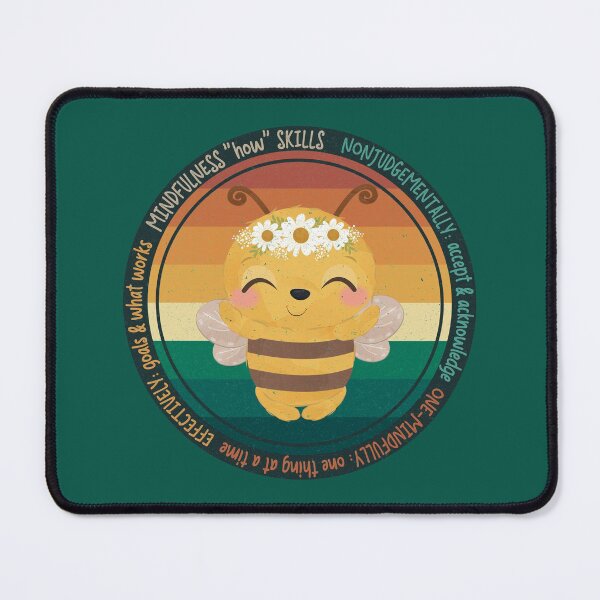 Item preview, Vintage Wise Bee Reminder: Learning the "how" skills of Mindfulness. Nonjudgement, acceptance, acknowledgment, one thing at a time. You are worthy and deserving of care. designed and sold by Orianah.