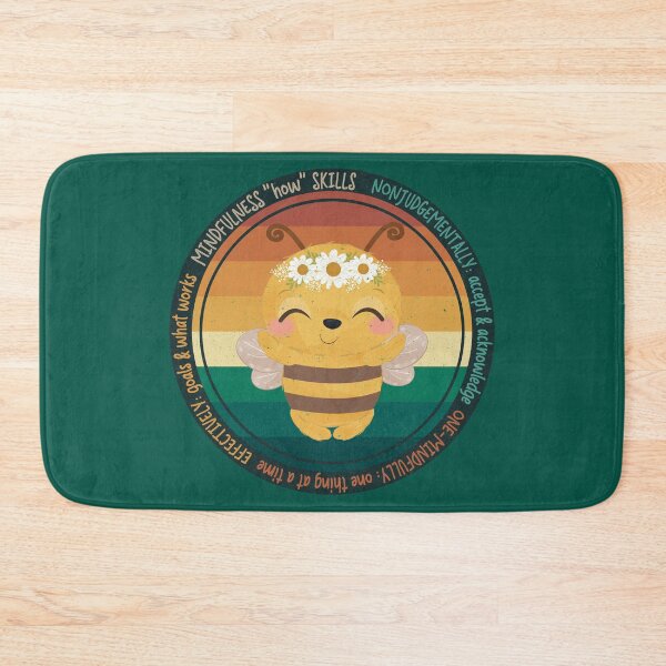 Item preview, Vintage Wise Bee Reminder: Learning the "how" skills of Mindfulness. Nonjudgement, acceptance, acknowledgment, one thing at a time. You are worthy and deserving of care. designed and sold by Orianah.