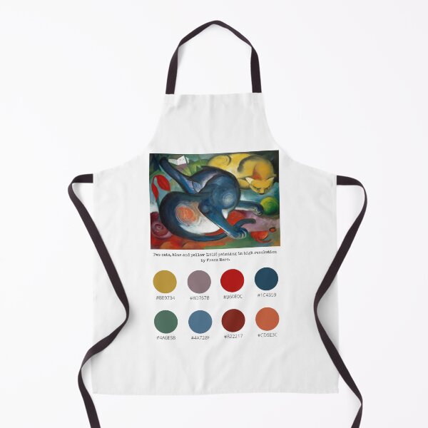 Item preview, Colour Palette of Two cats, blue and yellow by Franz Marc (1912)  designed and sold by CoffeewithAnh.