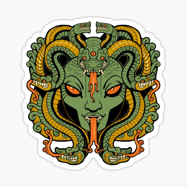 Medusa Gorgon Sticker for Sale by Scott Jackson