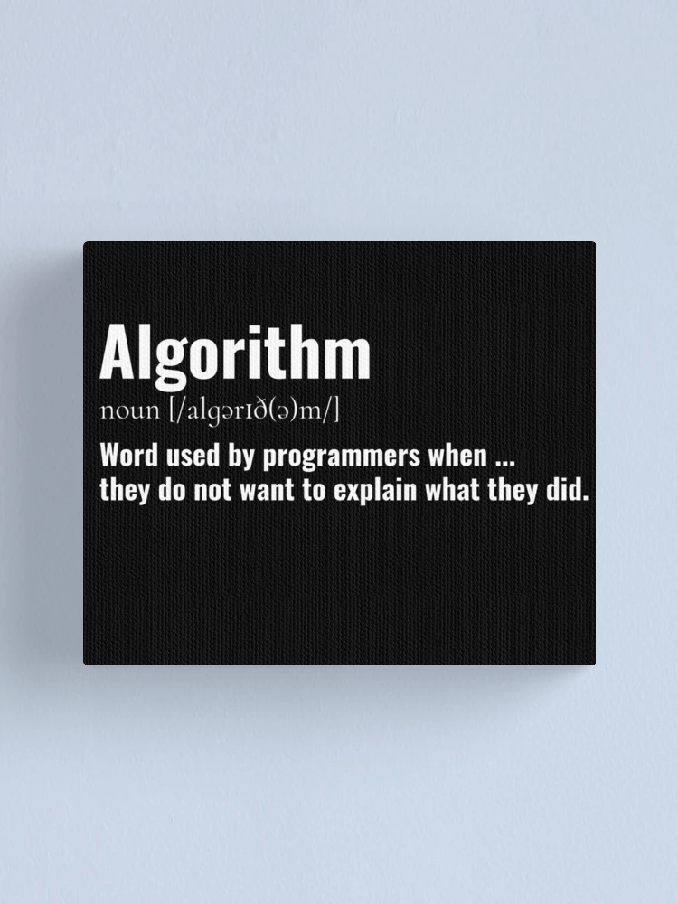 Thumbnail 1 of 3, Canvas Print, Computer Geek Algorithm Definition designed and sold by ComputerGeeksTs.