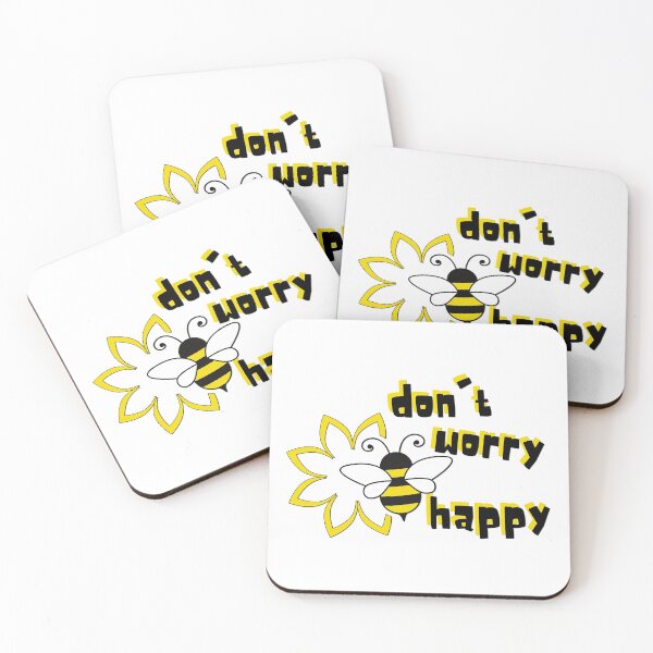 Item preview, Don't worry bee happy, bee happy, be happy designed and sold by JustaGurli.