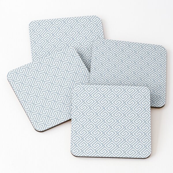 Item preview, Dusty Blue Greek Key Pattern designed and sold by thelustrous.