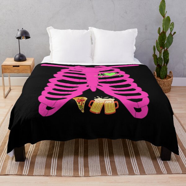 Item preview, Dad Skeleton Halloween Beer Pizza Funny Pregnancy Couple designed and sold by H2O-Shop.