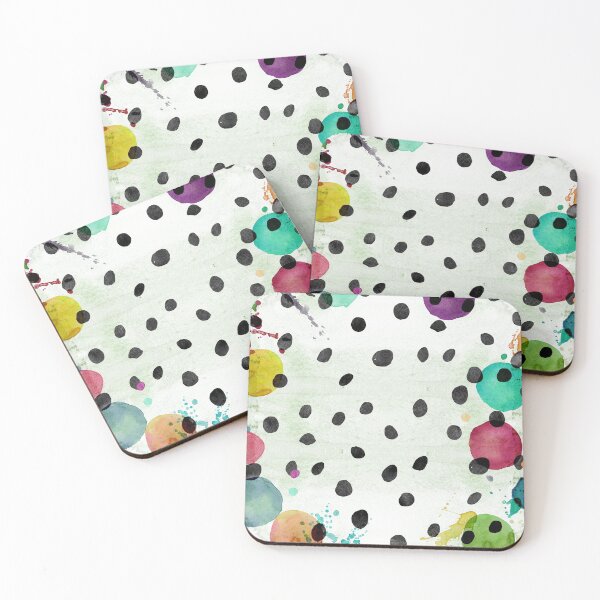 Item preview, Multicolored watercolor circles and stains designed and sold by romanideco.