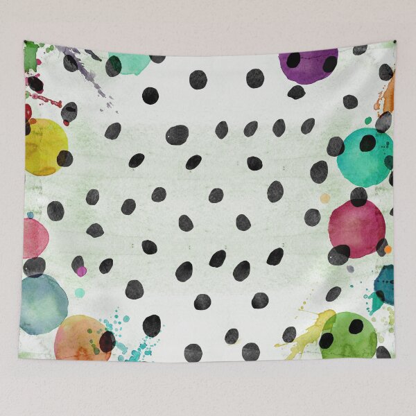 Item preview, Multicolored watercolor circles and stains designed and sold by romanideco.