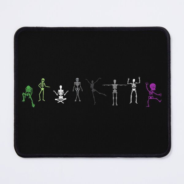 Item preview, Aro Ace Halloween Skeletons. Aroace Pride designed and sold by Subtle Pride Shop.