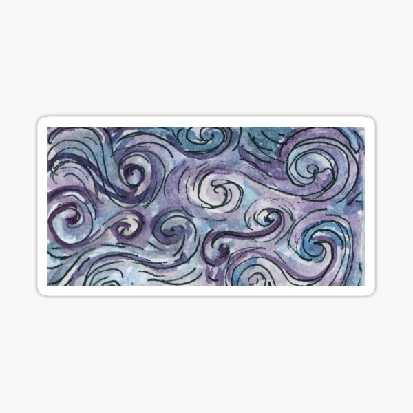Purple Swirls Sticker